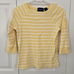 Crazy Horse Yellow and White Striped Top